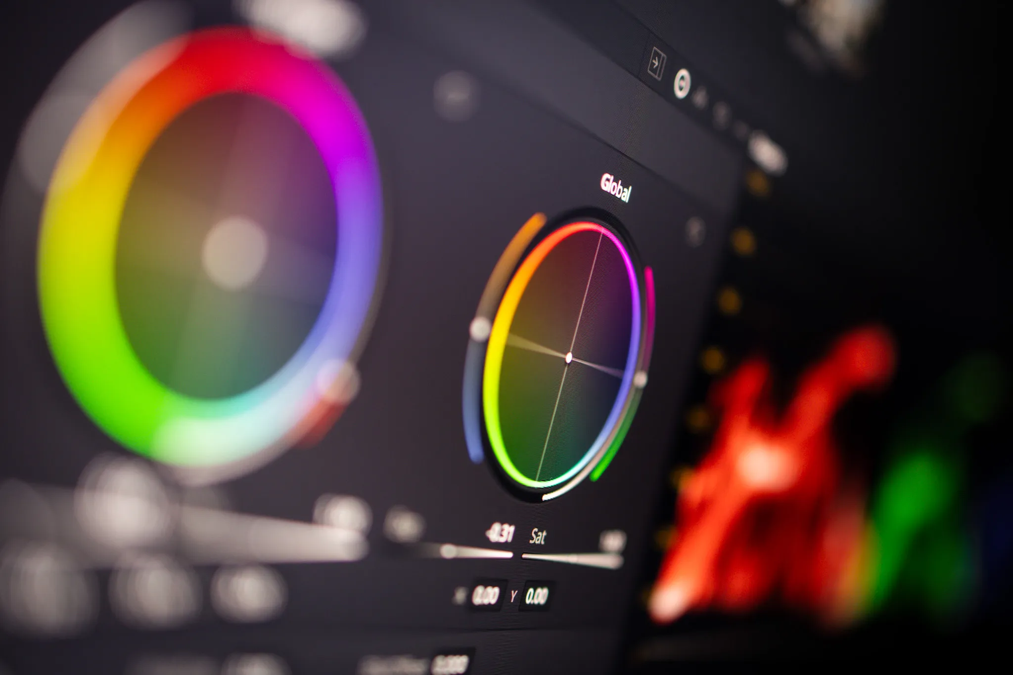 photo of the davinci resolve ui
